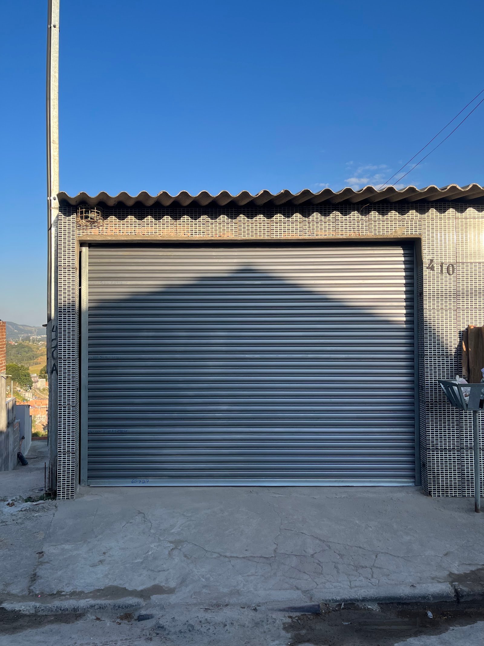Porta de Aço Automática Cinza Eurofer